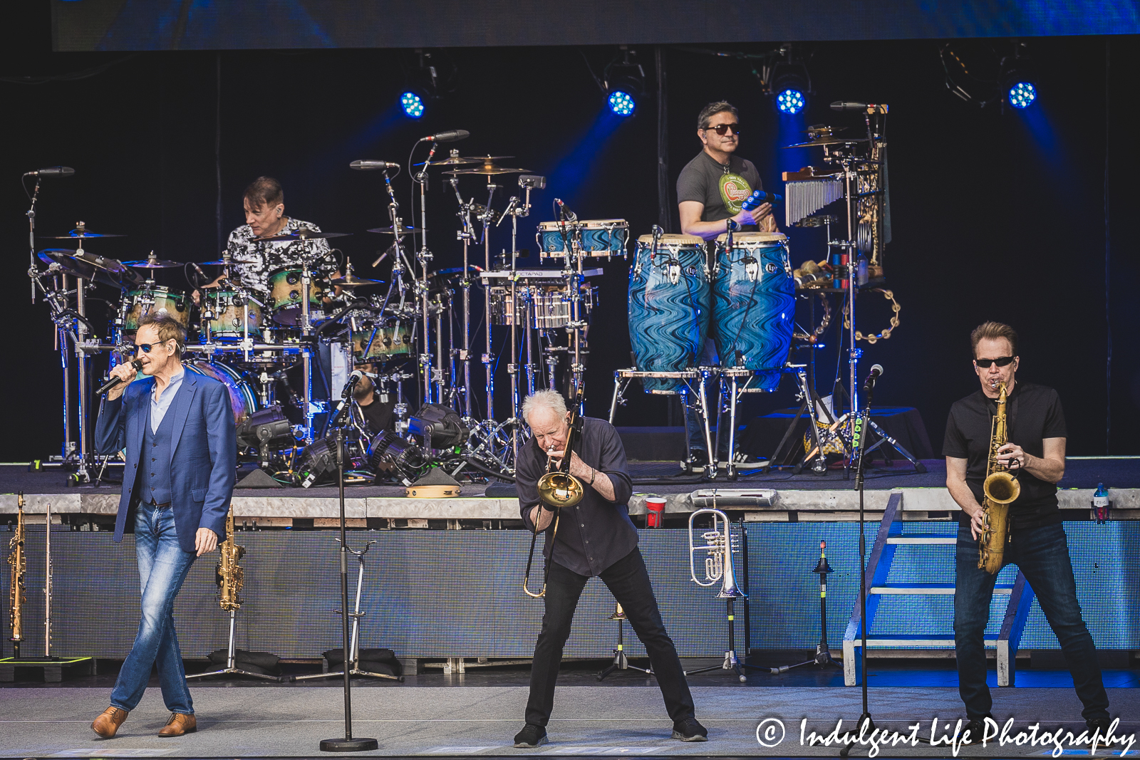 Chicago trombone player James Pankow performing live in concert at Starlight Theatre in Kansas City, MO on May 26, 203.