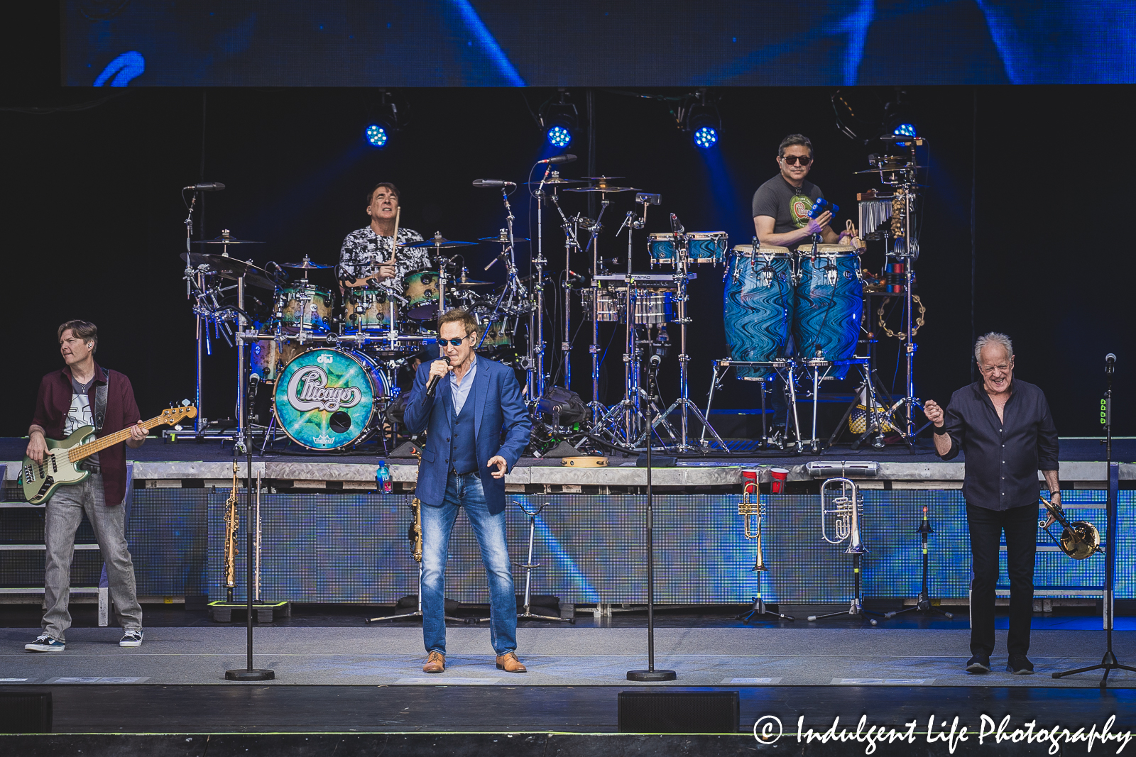 Lead tenor vocalist Neil Donell of Chicago performing live in concert at Starlight Theatre in Kansas City, MO on May 26, 203.