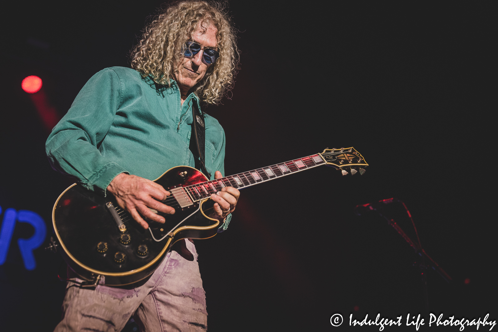 Guitar player Bruce Watson of Foreigner performing live in concert at Hartman Arena in Park City, KS on April 30, 2023.