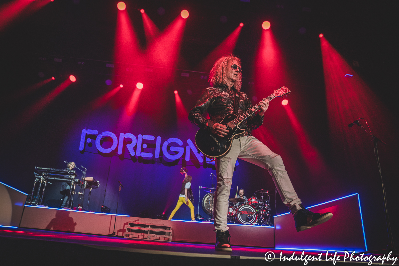 Foreinger guitarist Bruce Watson playing "Head Games" live in concert at Stormont Vail Events Center in Topeka, KS on May 2, 2023.