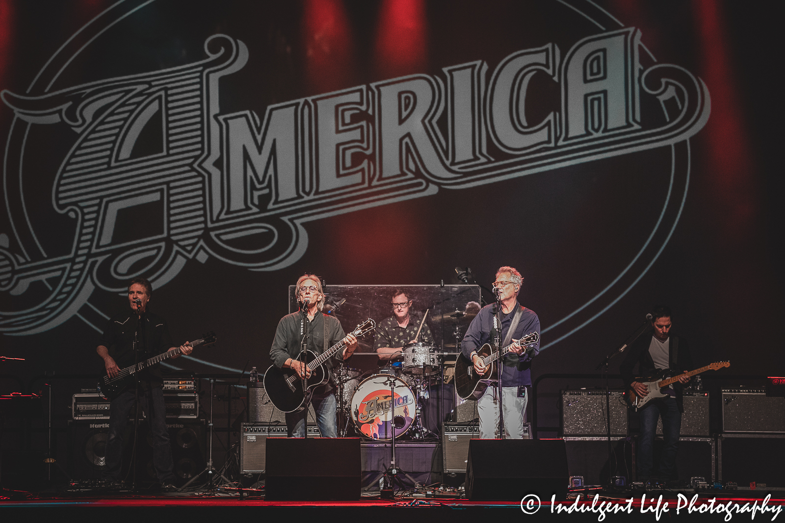 America the band performing live in concert at Ameristar Casino's Star Pavilion in Kansas City, MO on June 2, 2023.