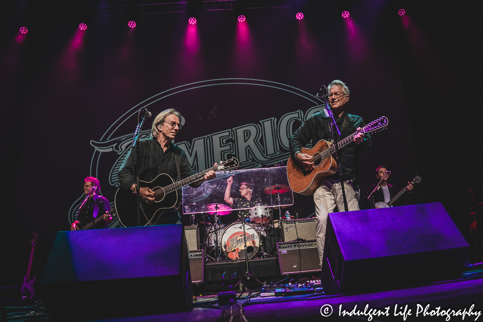 Live concert performance featuring folk rock group America at Star Pavilion inside of Ameristar Casino in Kansas City, MO on June 2, 2023.