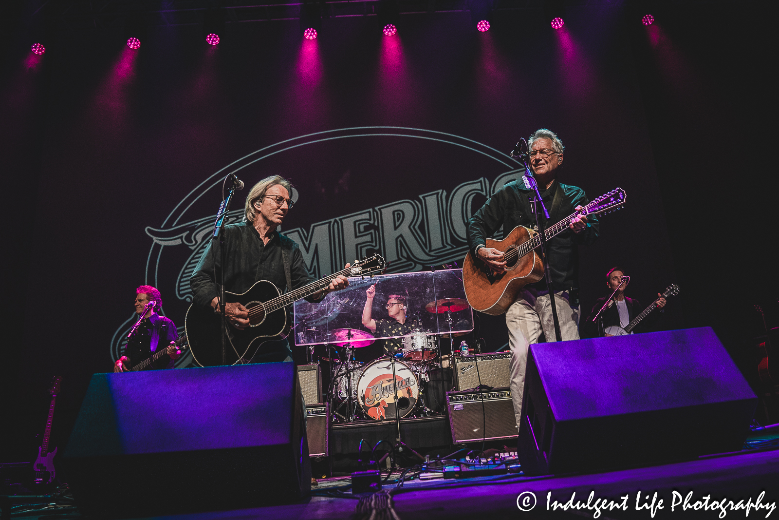 Live concert performance featuring folk rock group America at Star Pavilion inside of Ameristar Casino in Kansas City, MO on June 2, 2023.