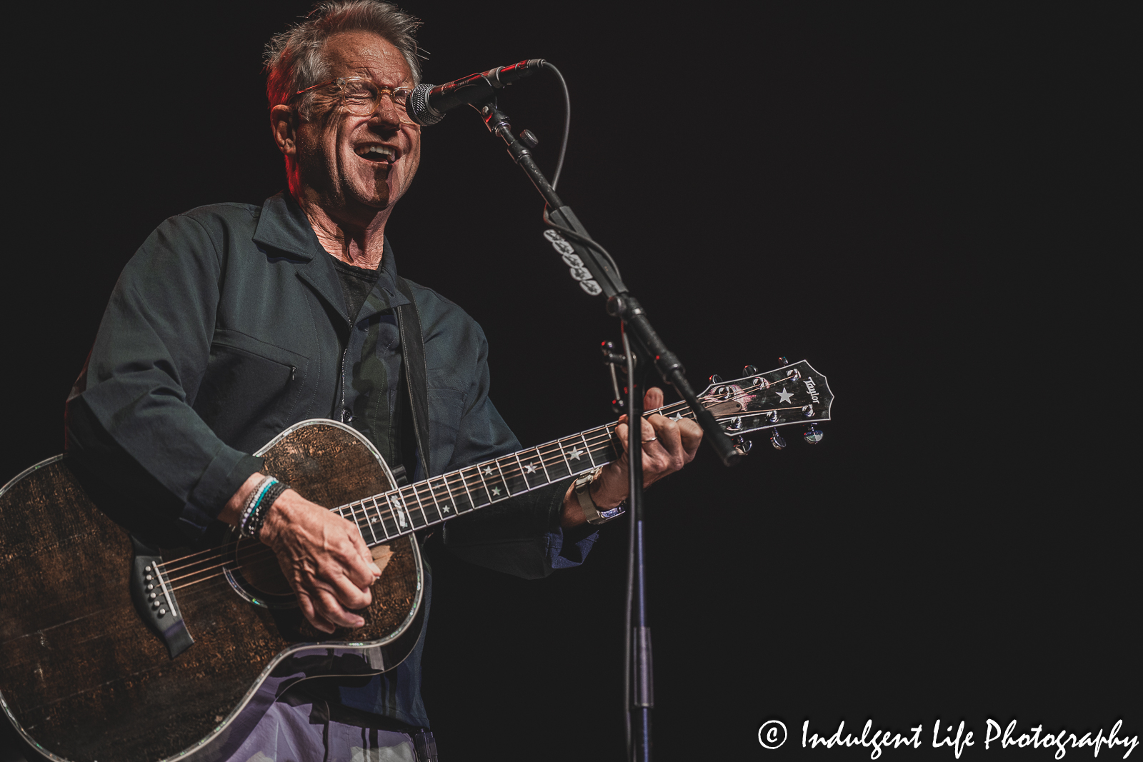 Gerry Beckley of folk rock band America live in concert at Star Pavilion inside of Ameristar Casino Hotel Kansas City on June 2, 2023.