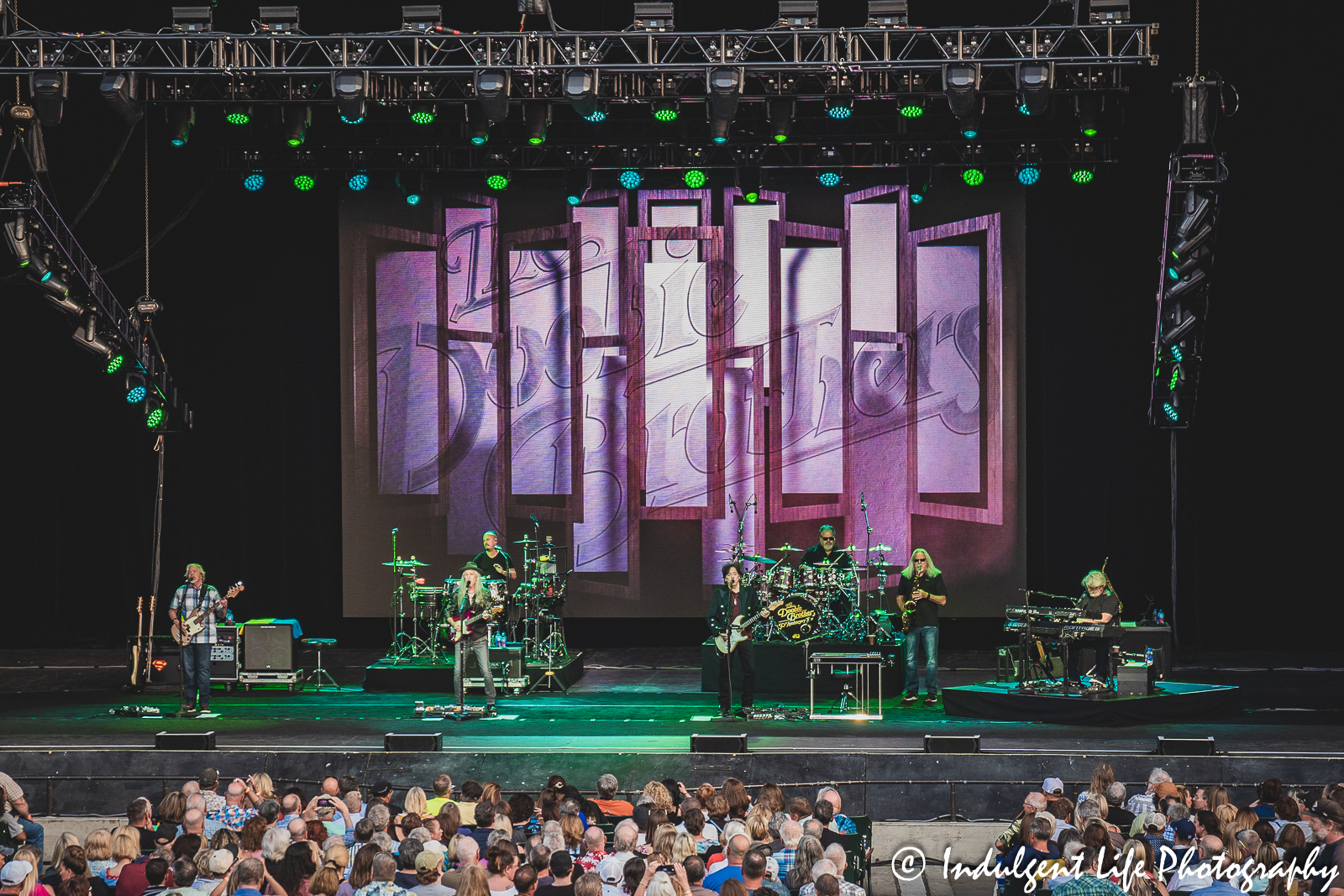 The Doobie Brothers performing live on its 50th Anniversary tour at Starlight Theatre in Kansas City, MO on June 14, 2023.