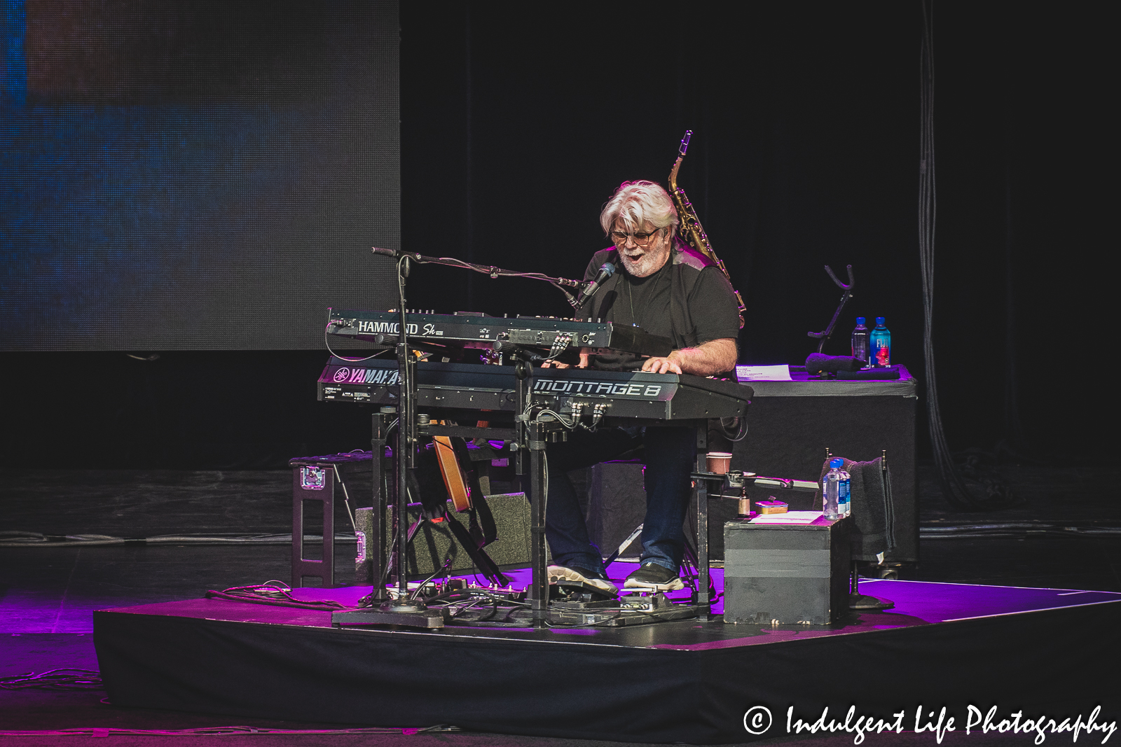 Doobie Brothers keyboard player Michael McDonald performing live in concert at Starlight Theatre in Kansas City, MO on June 14, 2023.