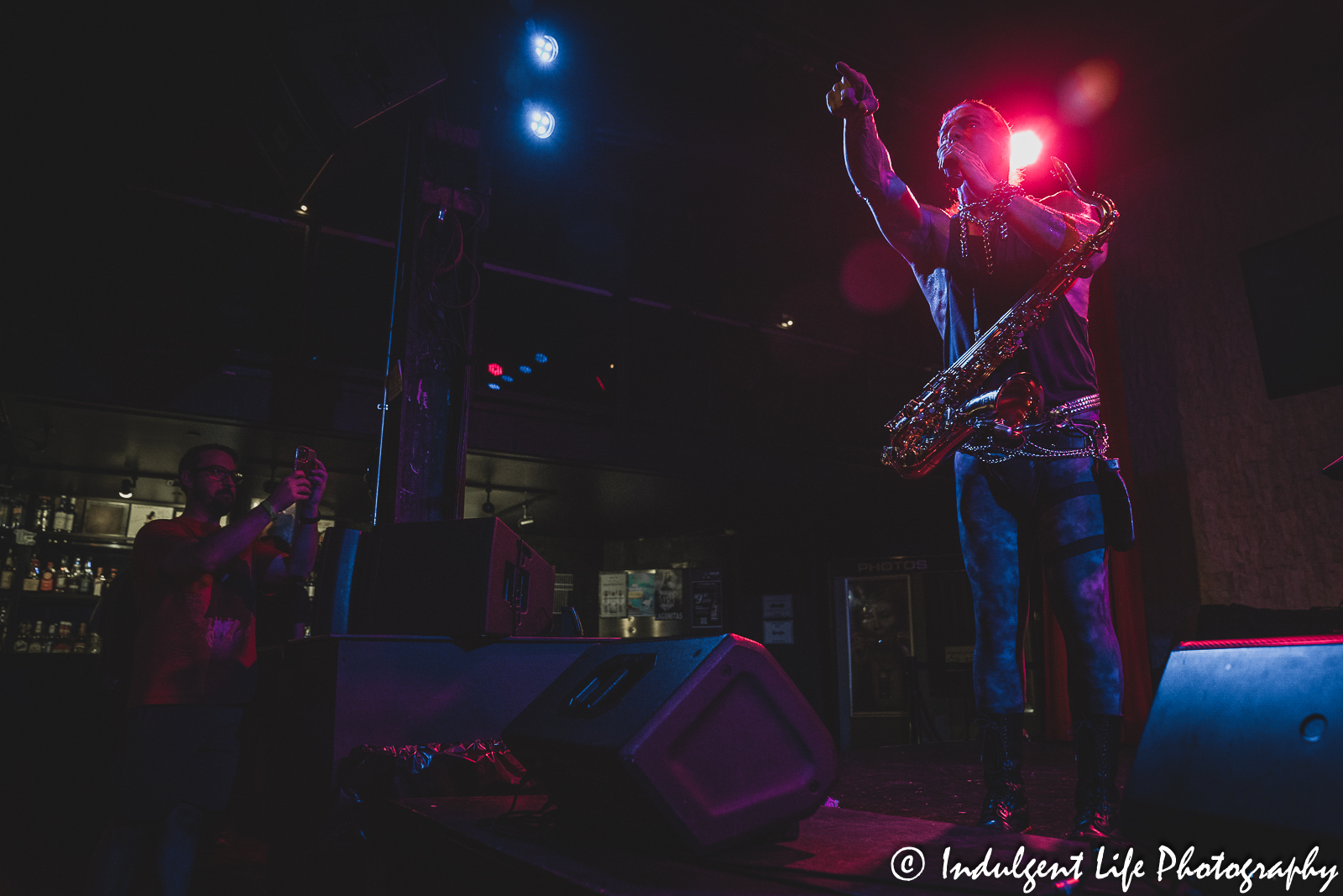 Saxophonist Tim Cappello live on stage at the recordBar in downtown Kansas City, MO on June 15, 2023.