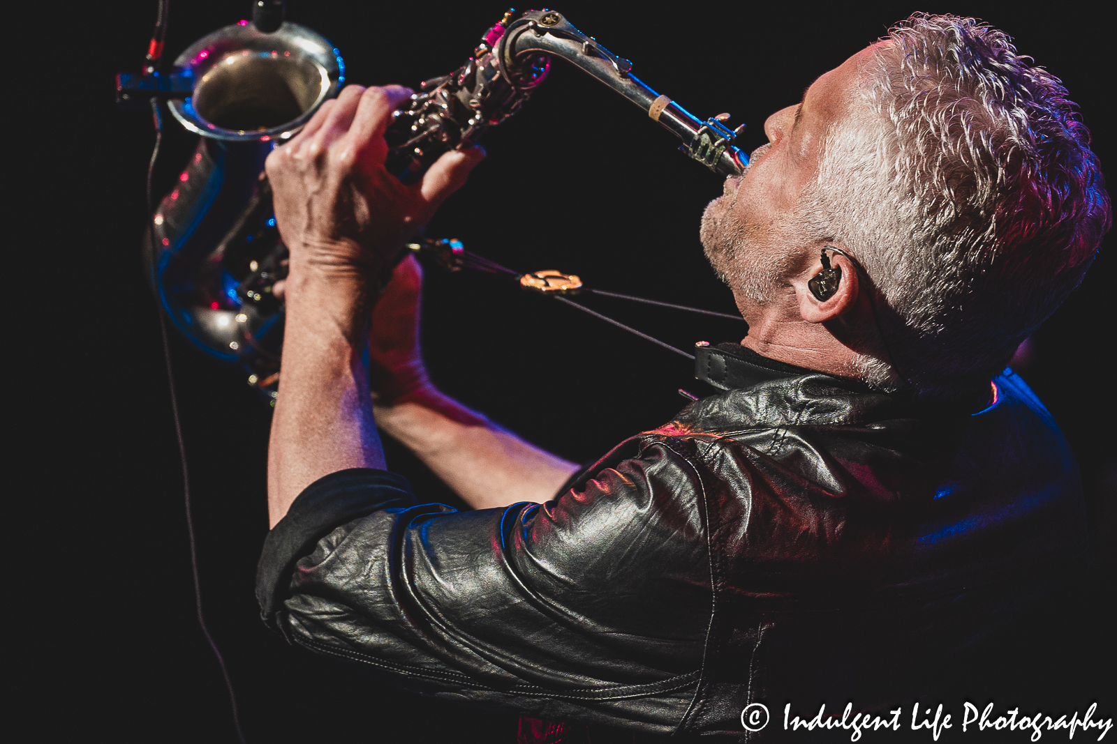 Dave Koz playing the saxophone live in concert at Kauffman Center for the Performing Arts in downtown Kansas City, MO for July 15, 2023.