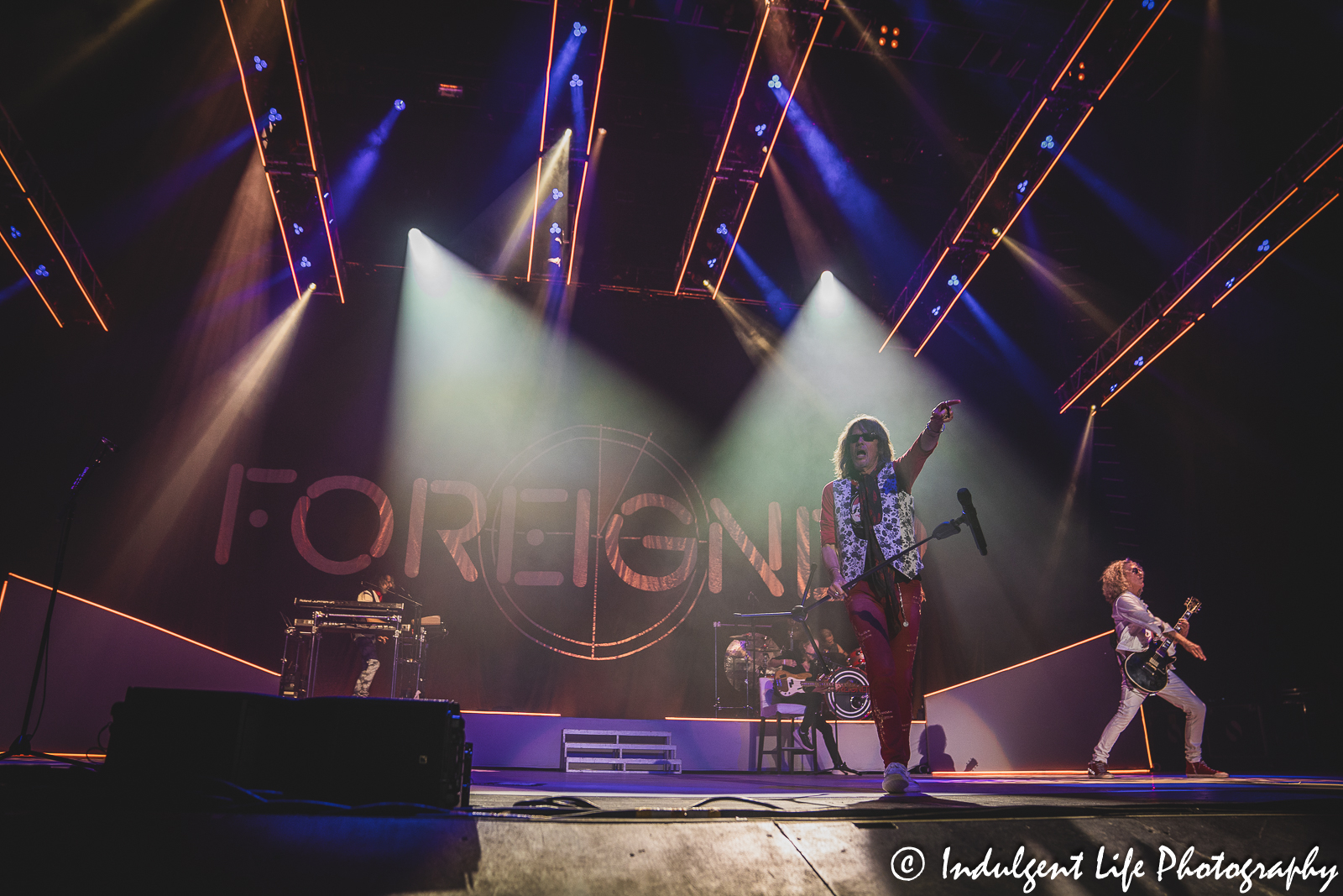 Foreigner live in concert on "The Historic Farewell Tour" at Starlight Theatre in Kansas City, MO on July 18, 2023.