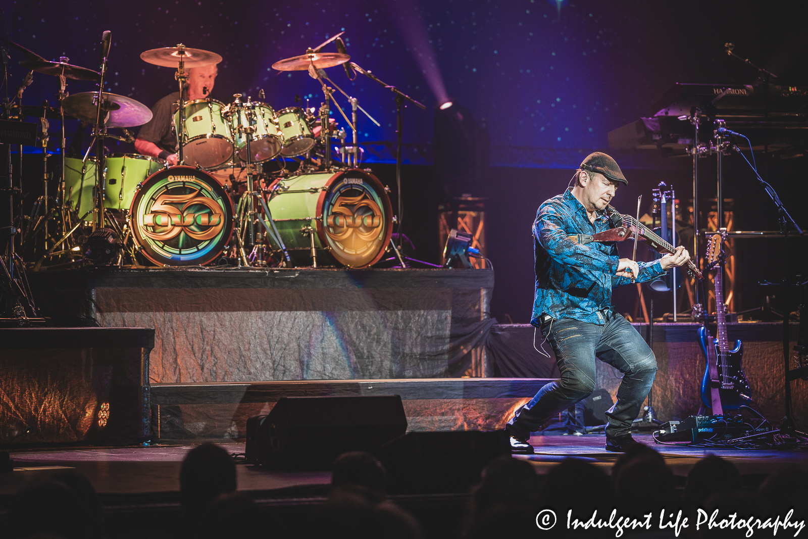 Kansas violinist Joe Deninzon and drummer Phil Ehart performing live together at The Midland in downtown Kansas City, MO on July 27, 2023.