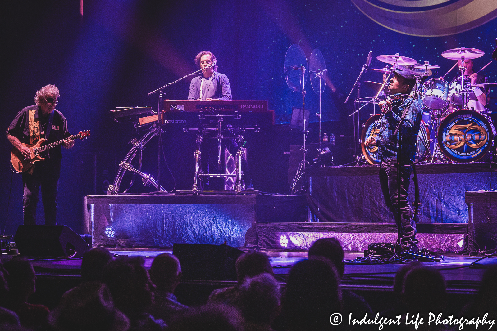 Kansas band members Rich Williams, Tom Brislin, Joe Deninzon and Eric Holmquist playing live at The Midland in Kansas City, MO on July 27, 2023.