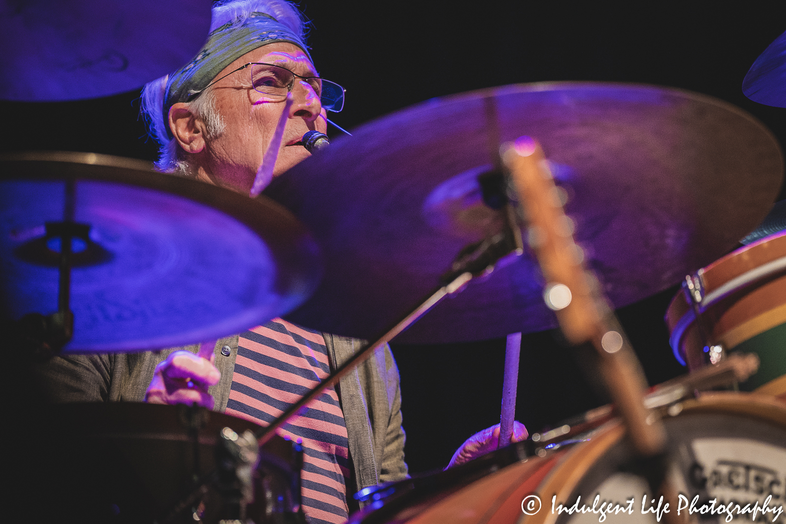 Drummer Jimmie Fadden of Nitty Gritty Dirt Band live in concert at Star Pavilion inside of Ameristar Casino in Kansas City, MO on July 8, 2023.