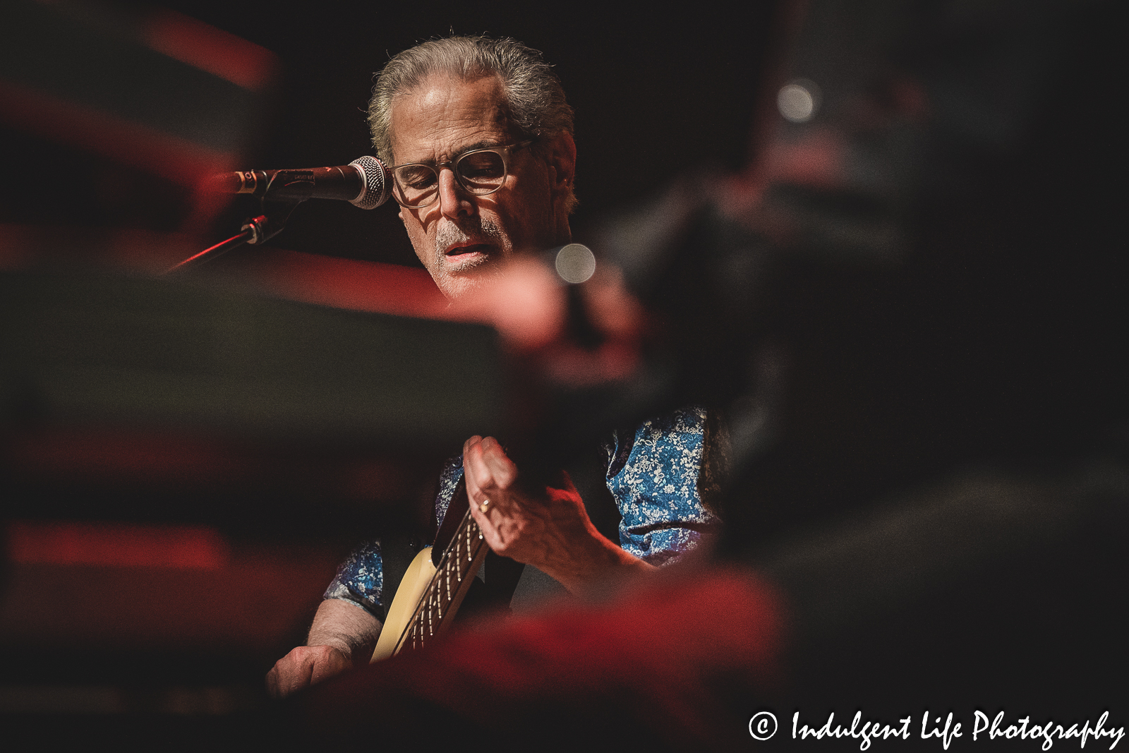 Bass player Jim Photoglo of Nitty Gritty Dirt Band live in concert at Ameristar Casino's Star Pavilion in Kansas City, MO on July 8, 2023.