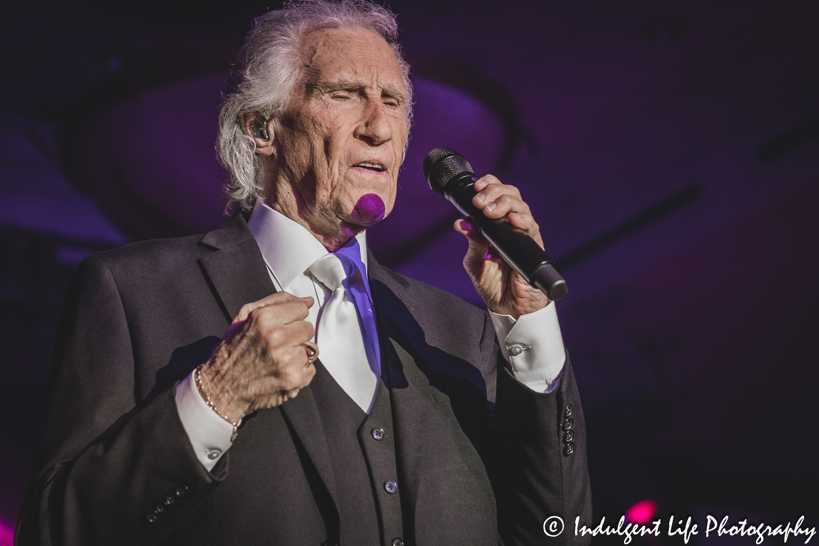 Bill Medley singing live in concert during his Righteous Brothers show at Prairie Band Casino in Mayetta, KS on June 29, 2023.