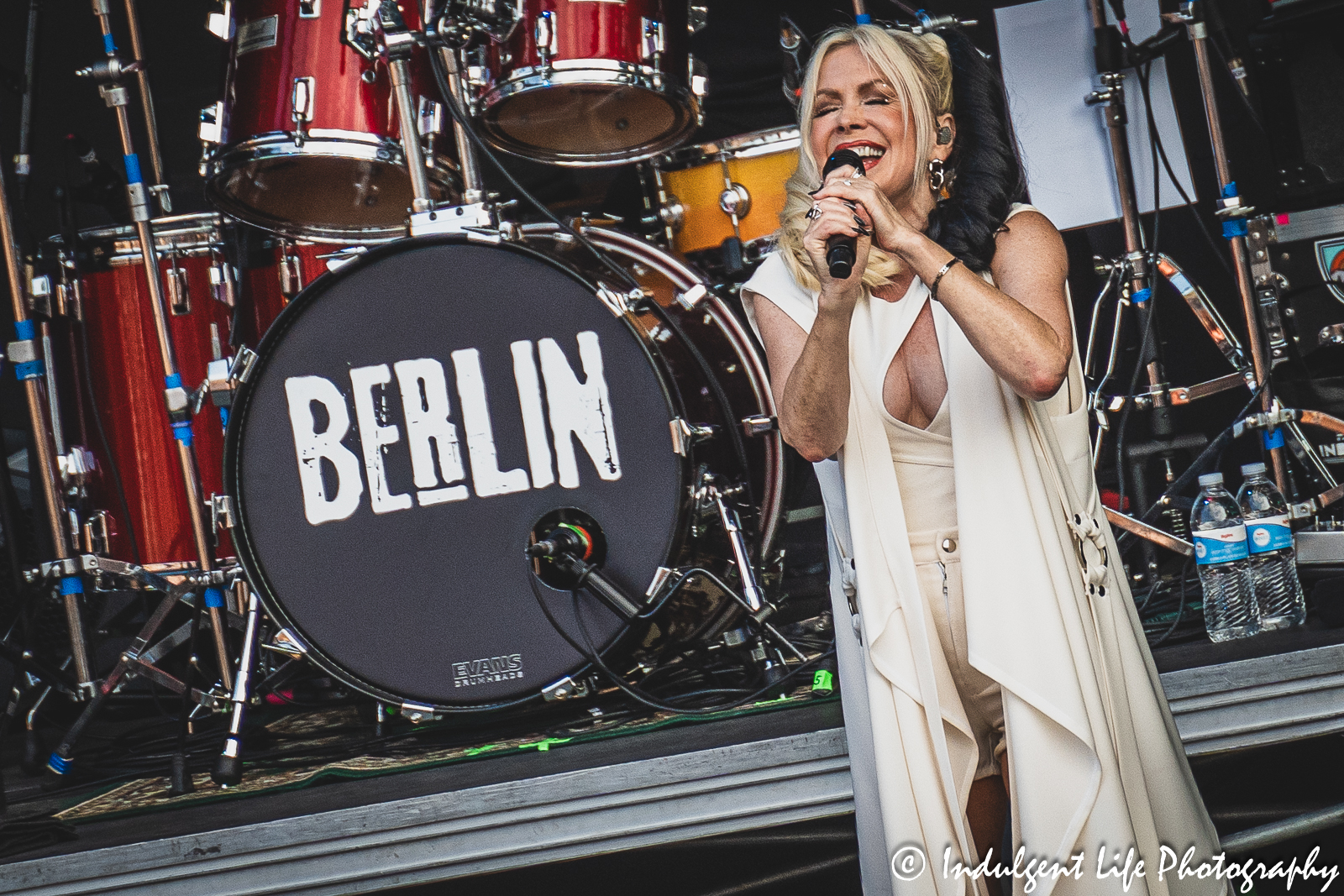 Berlin frontwoman Terri Nunn performing live in concert at Starlight Theatre in Kansas City, MO on August 8, 2023.