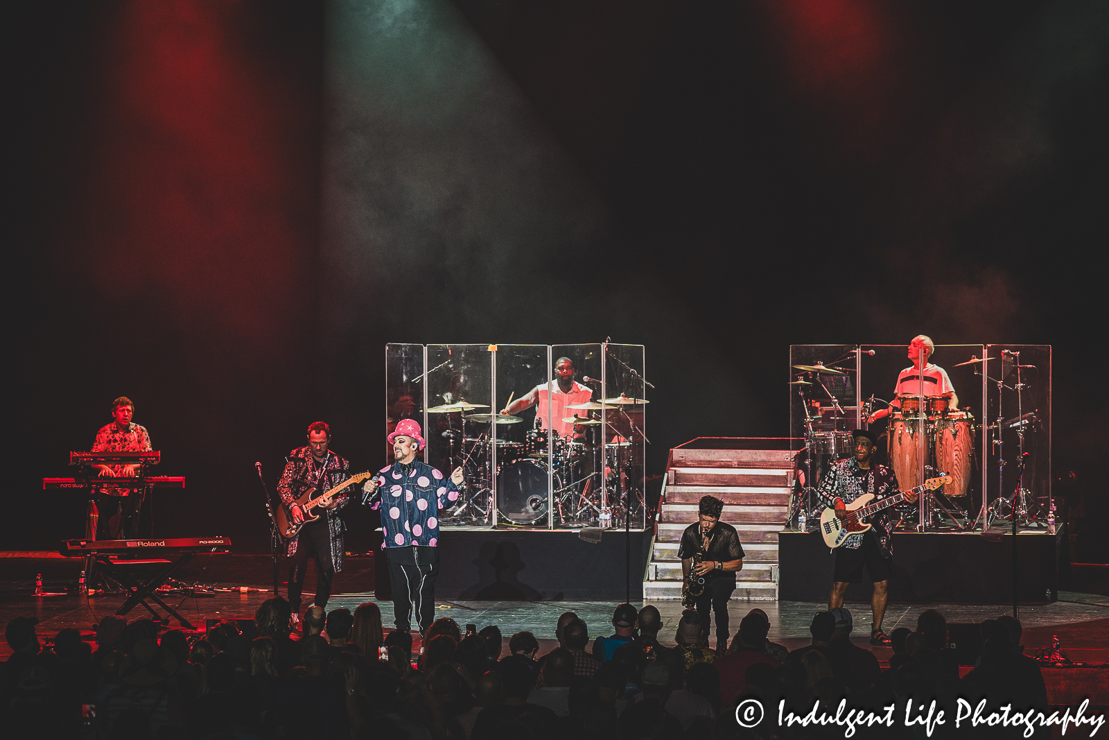 Frontman Boy George and his band Culture Club live in concert at Starlight Theatre in Kansas City, MO on August 8, 2023.