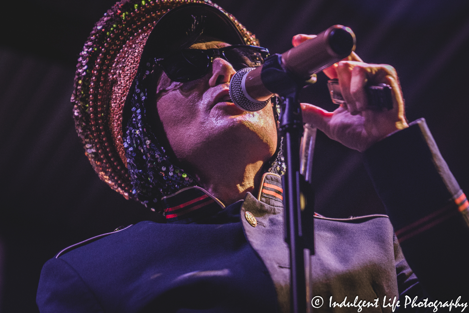 Corey Feldman singing live at Lemonade Park venue in the West Bottoms of Kansas City, MO on September 17, 2023.