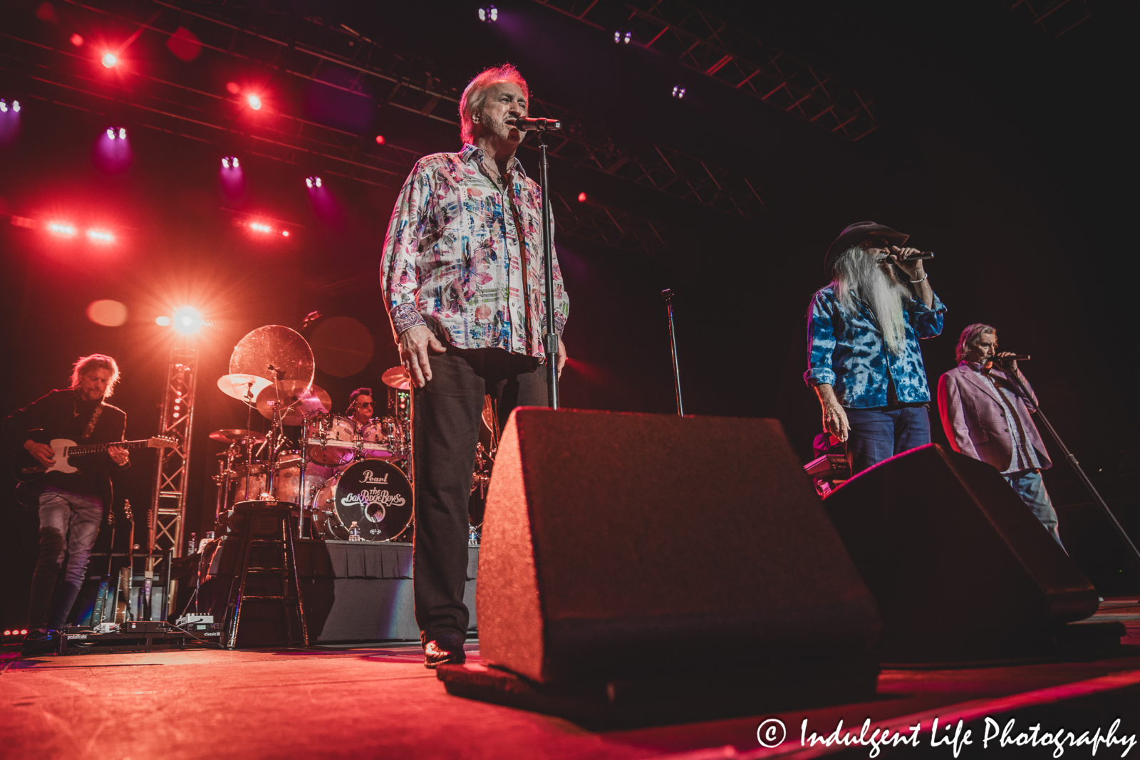 Duane Allen, William Lee Golden and Richard Sterban of The Oak Ridge Boys in concert together at Star Pavilion inside of Ameristar Casino Hotel Kansas City on October 6, 2023.