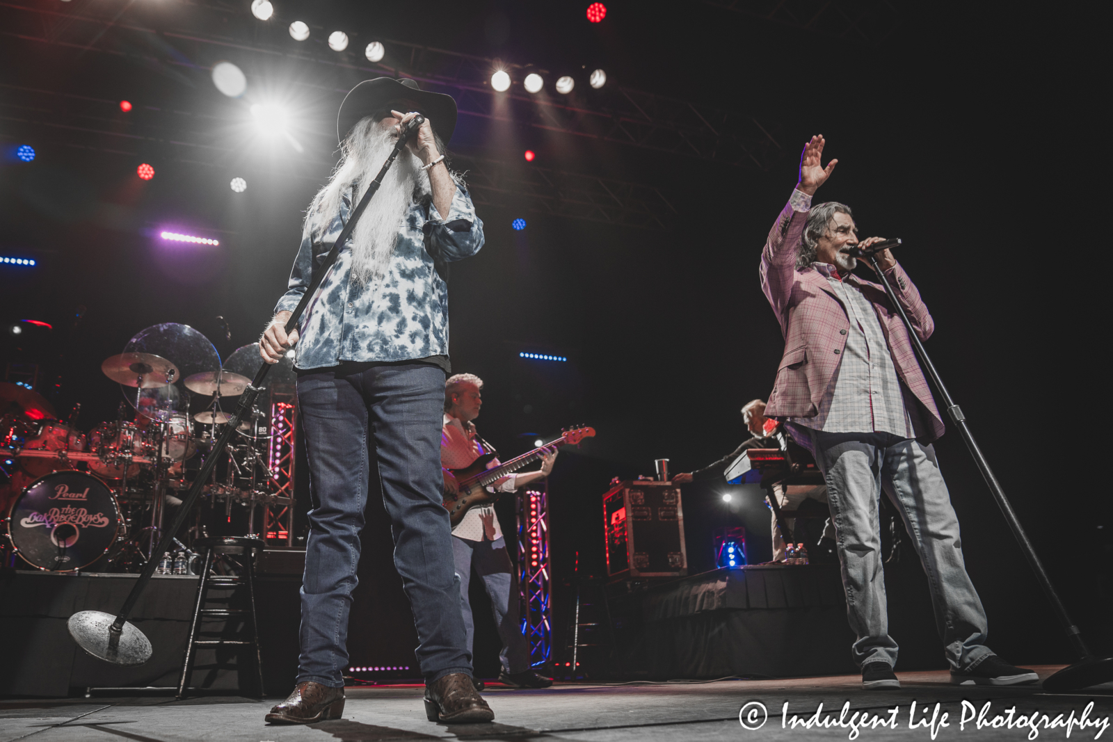 William Lee Golden and Richard Sterban of The Oak Ridge Boys performing together at Ameristar Casino's Star Pavilion in Kansas City, MO on October 6, 2023.