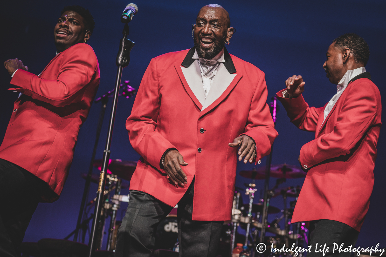 Jawan M. Jackson, Otis Williams and Terry Weeks of The Temptations performing together at Ameristar Casino in Kansas City, MO on October 7, 2023.