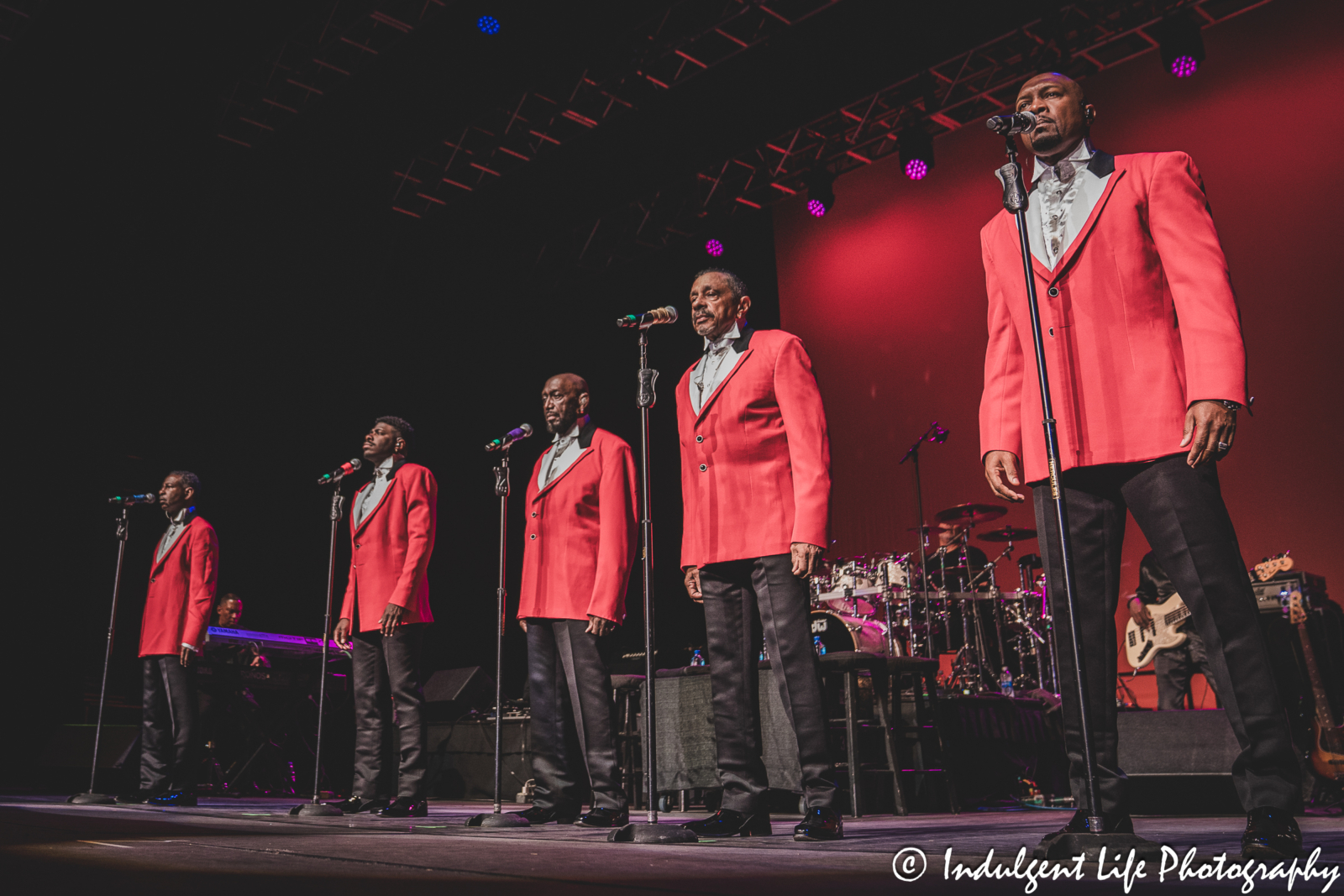 The Temptations opening up the group's live performance at Ameristar Casino's Star Pavilion in Kansas City, MO on October 7, 2023.