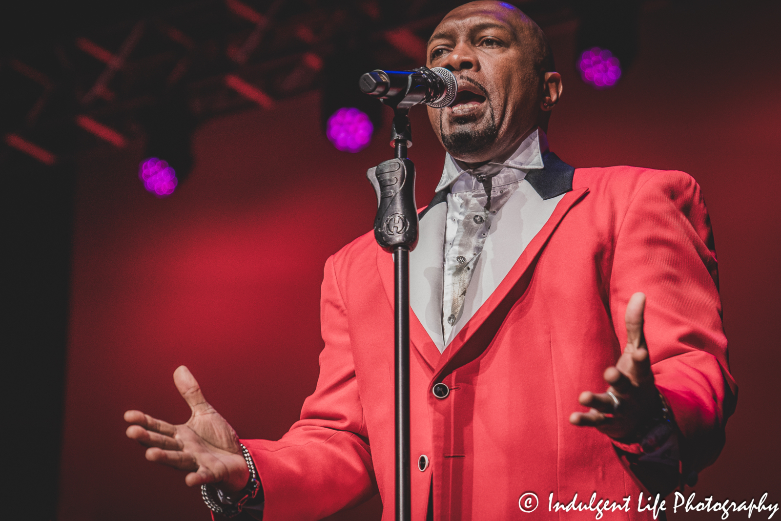 Lead singer Tony Grant of The Temptations performing live at Ameristar Casino's Star Pavilion in Kansas City, MO on October 7, 2023.