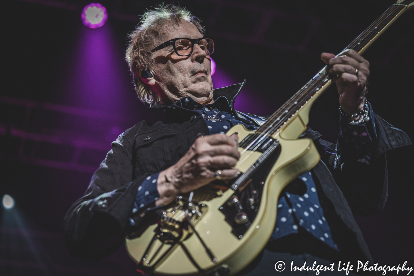 Three Dog Night bass guitarist Paul Kingery performing live at Ameristar Casino's Star Pavilion in Kansas City, MOon September 29, 2023.