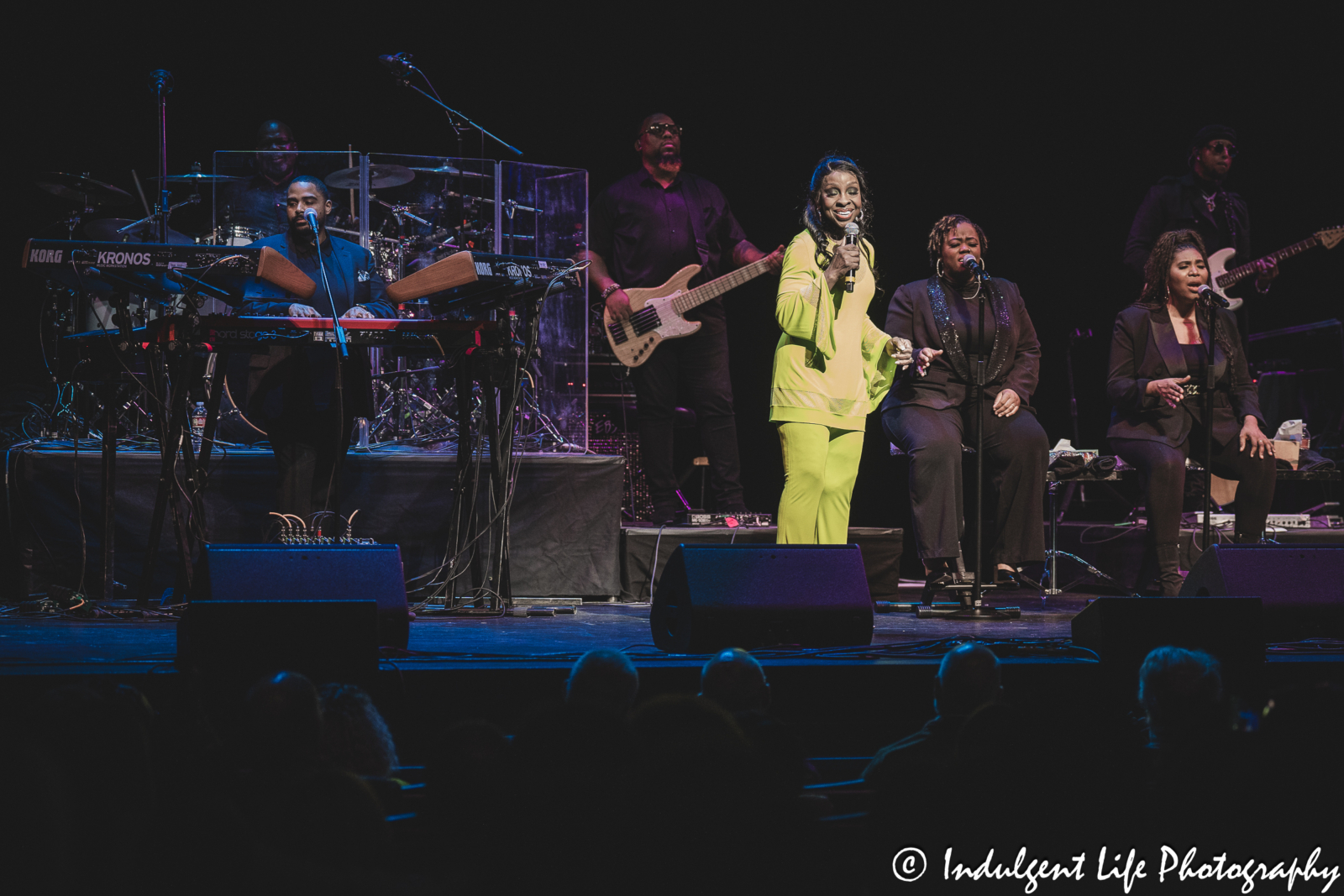 The "Empress of Soul" Gladys Knight performing with her band live at Muriel Kauffman Theatre inside of Kauffman Center in Kansas City, MO on November 19, 2023.