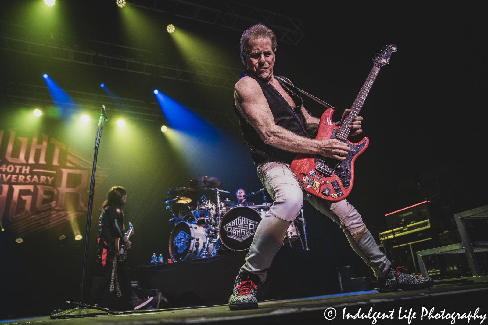 Night Ranger guitarist Brad Gillis live in concert at Ameristar Casino's Star Pavilion in Kansas City, MO on October 20, 2023.
