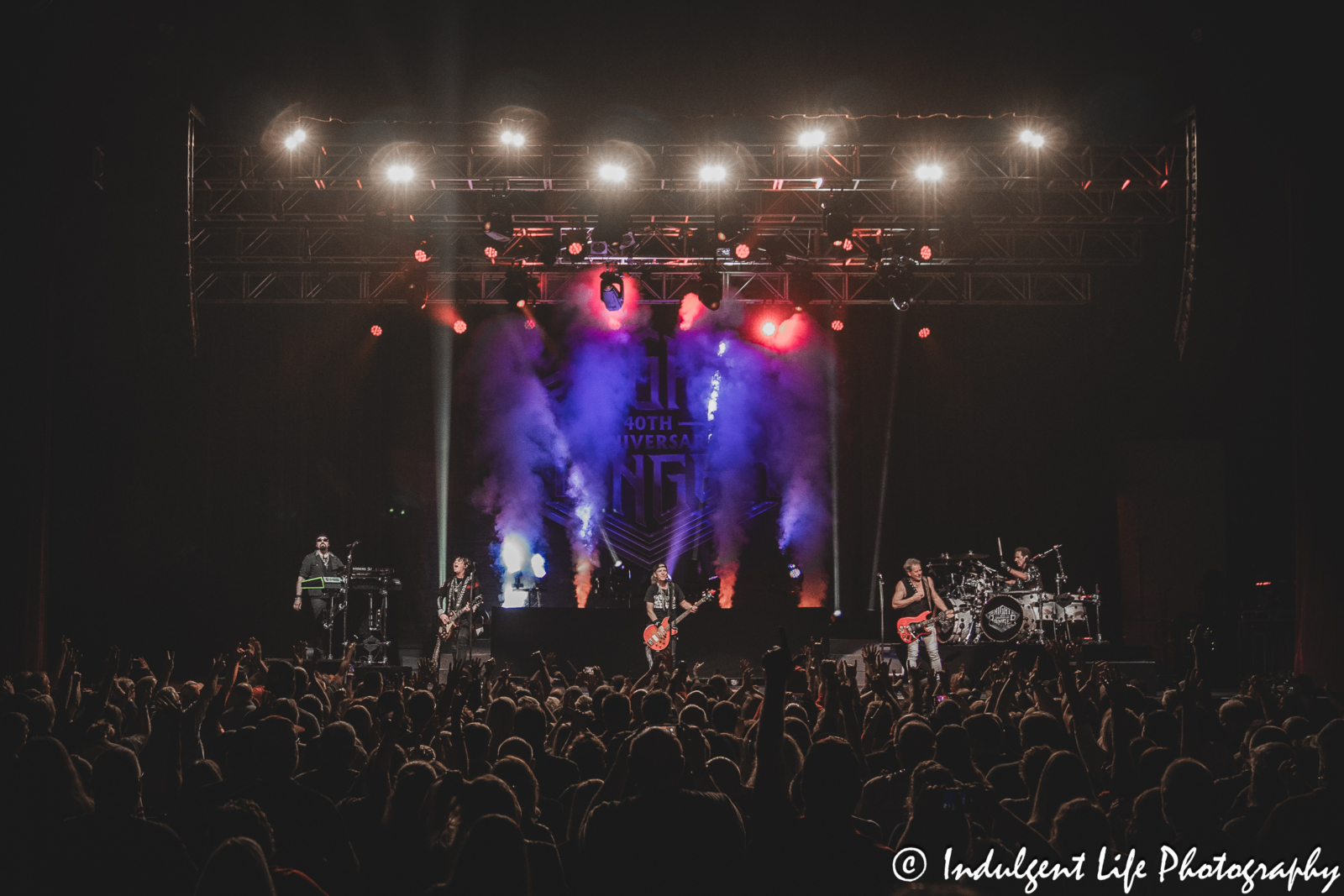 Night Ranger performing live in concert at Star Pavilion inside of Ameristar Casino in Kansas City, MO on October 20, 2023.