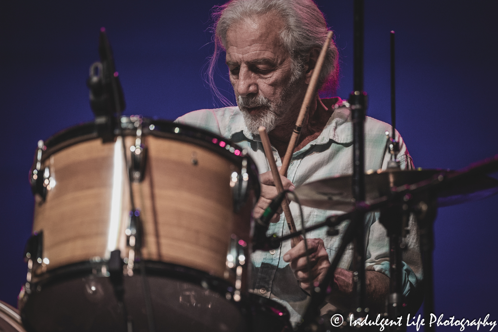 The Ozark Mountain Daredevils drummer Ron Gremp live in concert at Ameristar Casino's Star Pavilion in Kansas City, MO on November 11, 2023.