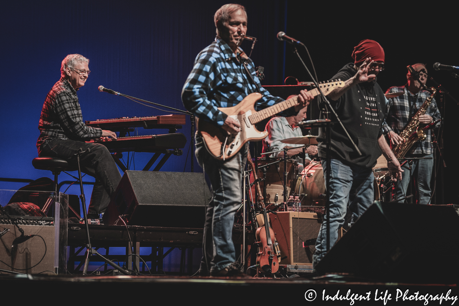 Keyboardist Kelly Brown of The Ozark Mountain Daredevils performing live at Ameristar Casino's Star Pavilion in Kansas City, MO on November 11, 2023..