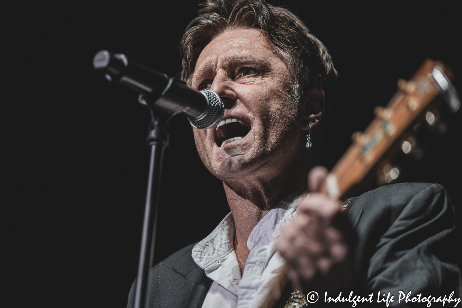 John Waite singing "Best of What I Got" by Bad English during his "Missing You" 40th Anniversary concert at Star Pavilion inside of Ameristar Casino in Kansas City, MO on December 8, 2023.