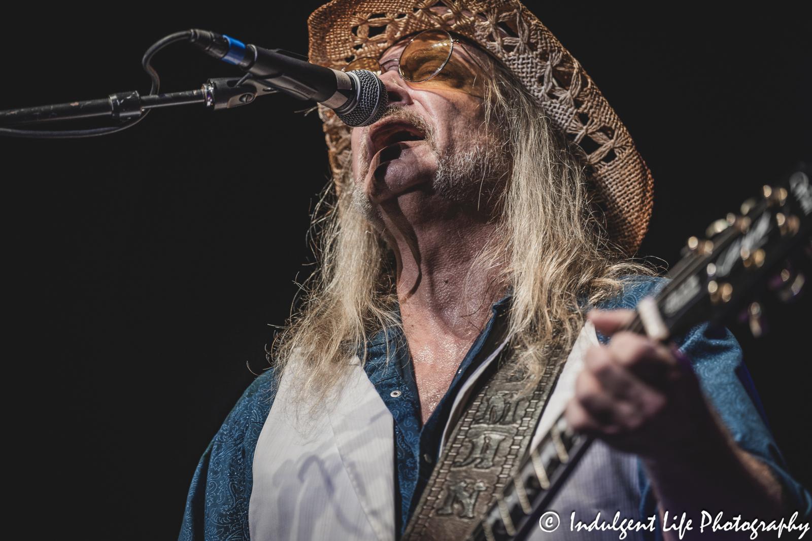 Guitarist Chris Hicks of The Marshall Tucker Band playing live at Ameristar Casino's Star Pavilion in Kansas City, MO on December 1, 2023.