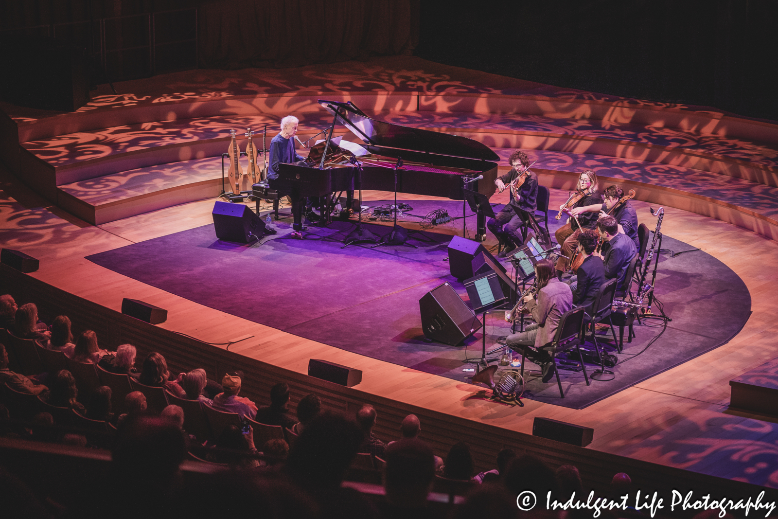 Bruce Hornsby performing "Every Little Kiss" with yMusic at Helzberg Hall inside of Kauffman Center for the Performing Arts in downtown Kansas City, MO on March 14, 2024.