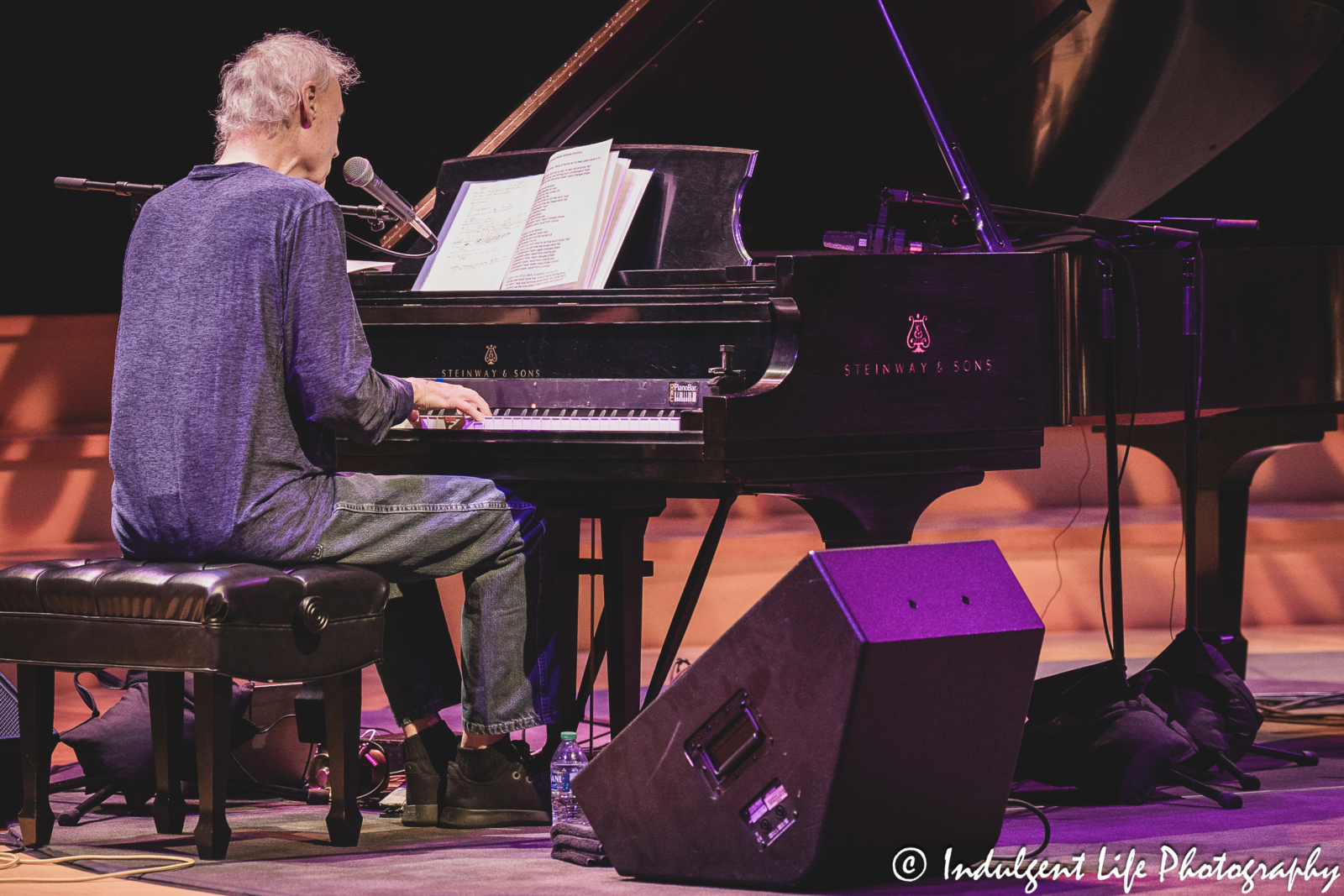 Bruce Hornsby playing the piano and performing "Every Little Kiss" at Helzberg Hall inside of Kauffman Center for the Performing Arts in downtown Kansas City, MO on March 14, 2024.