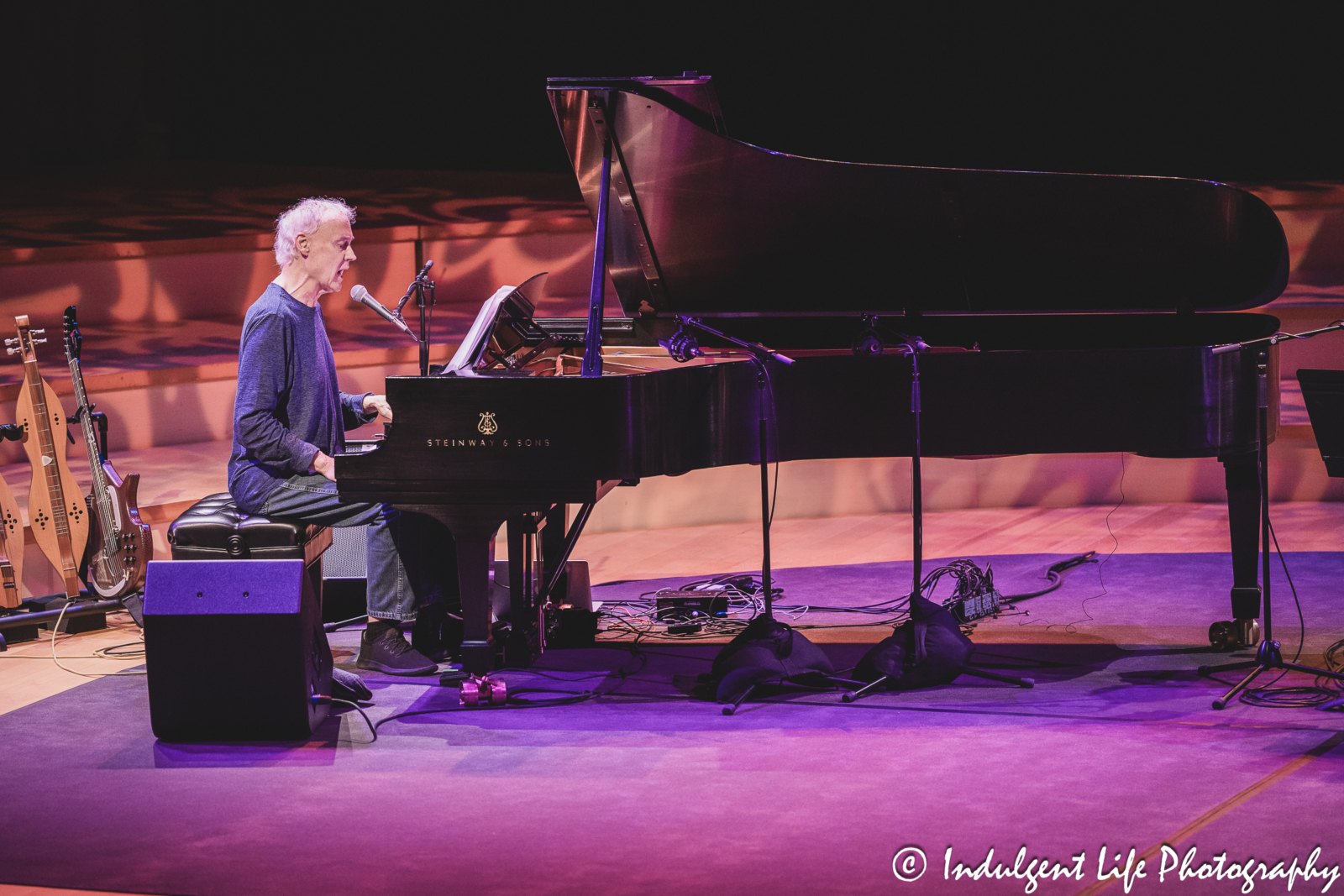 Bruce Hornsby live on stage at Helzberg Hall inside of Kauffman Center for the Performing Arts in downtown Kansas City, MO on March 14, 2024.