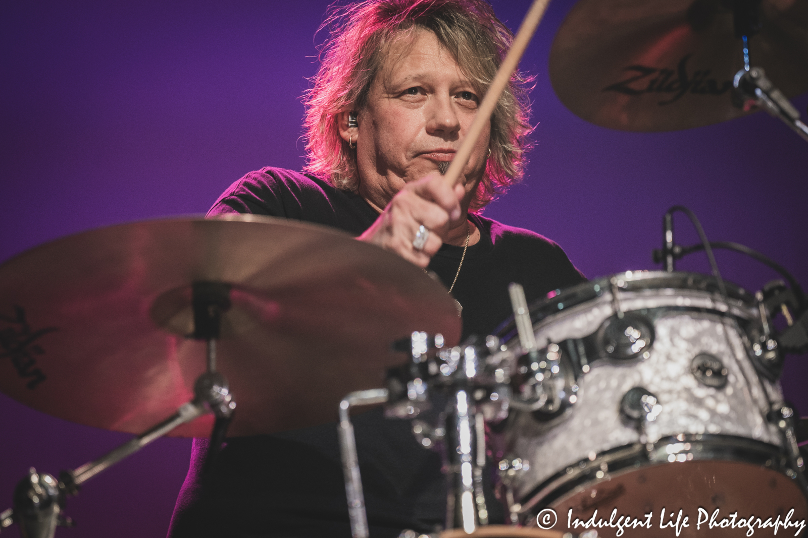 Little Texas drummer Del Gray performing live in concert at Star Pavilion inside of Ameristar Casino in Kansa City, MO on March 2, 2024.