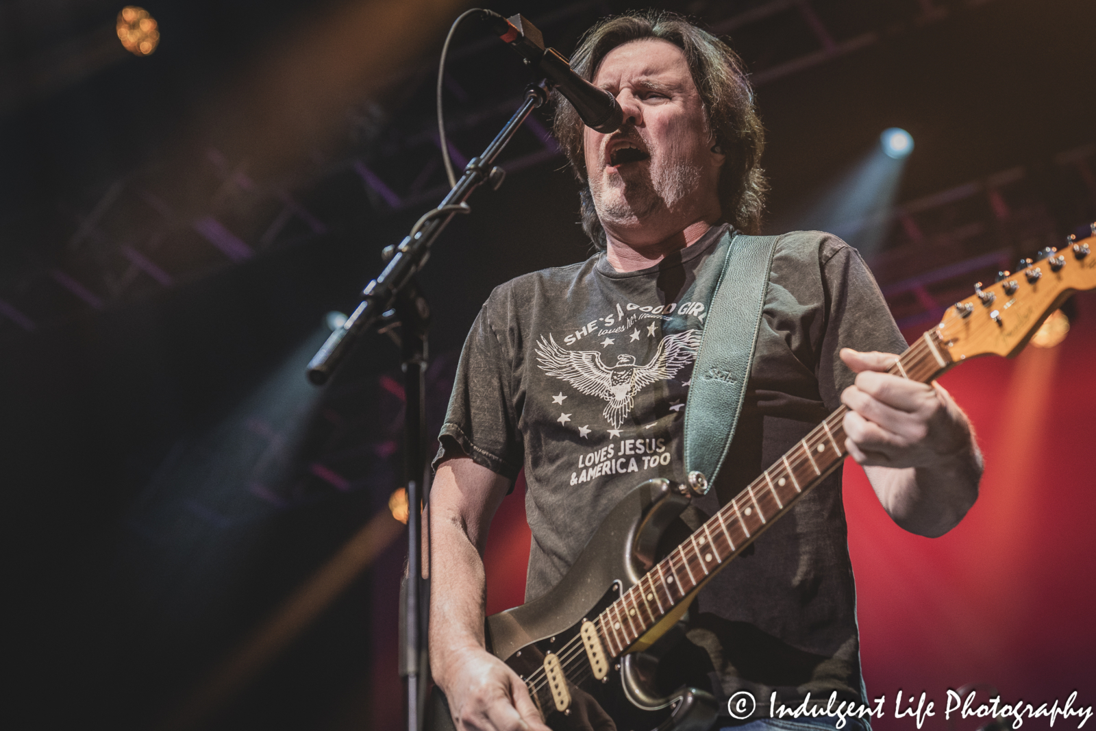 Lead singer and guitarist Porter Howell of Little Texas performing live at Ameristar Casino's Star Pavilion in Kansas City, MO on March 2, 2024.