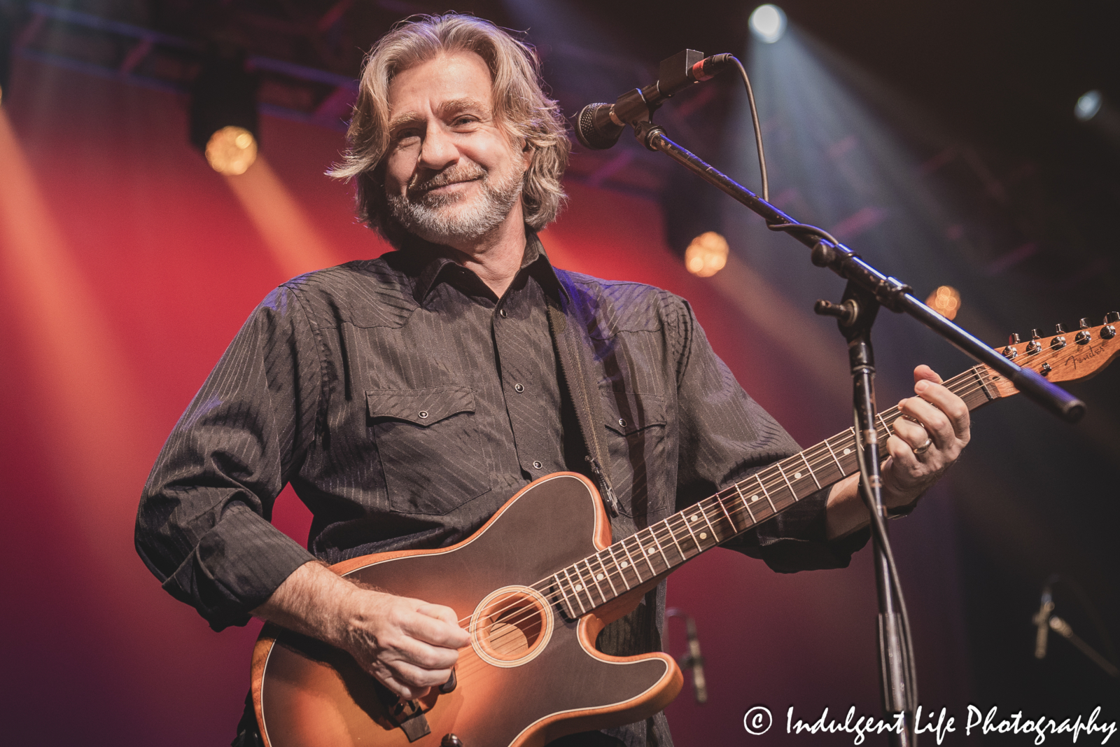 Little Texas rhythm guitarist Dwayne O'Brien live in concert at Star Pavilion inside of Ameristar Casino in Kansas City, MO on March 2, 2024.