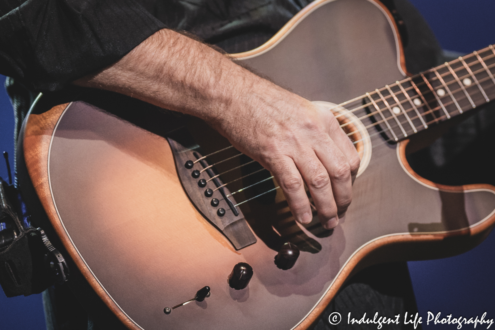 Guitar of Little Texas band member Dwayne O'Brien as he performed live at Ameristar Casino Hotel Kansas City on March 2, 2024.