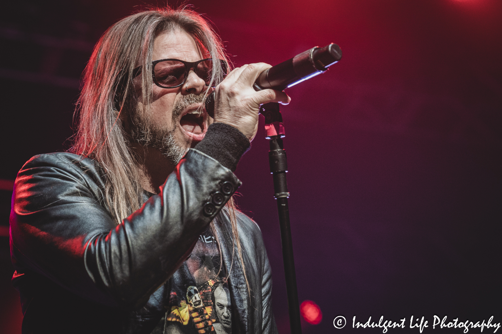 Frontman Todd La Torre of Queensrÿche performing "Blinded" live at Star Pavilion inside of Ameristar Casino in Kansas City, MO on April 5, 2024.