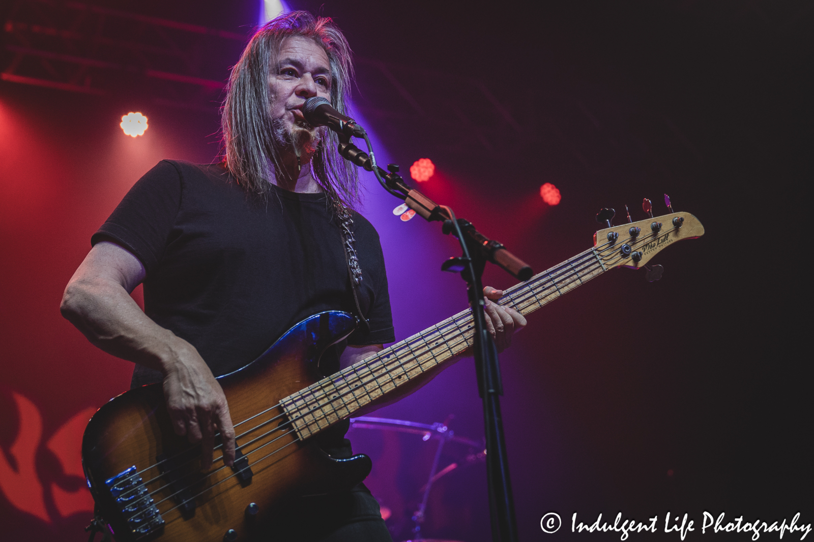 Founding member and guitarist Eddie Jackson of Queensrÿche performing "Blinded"live at Ameristar Casino's Star Pavilion in Kansas City, MO on April 5, 2024.