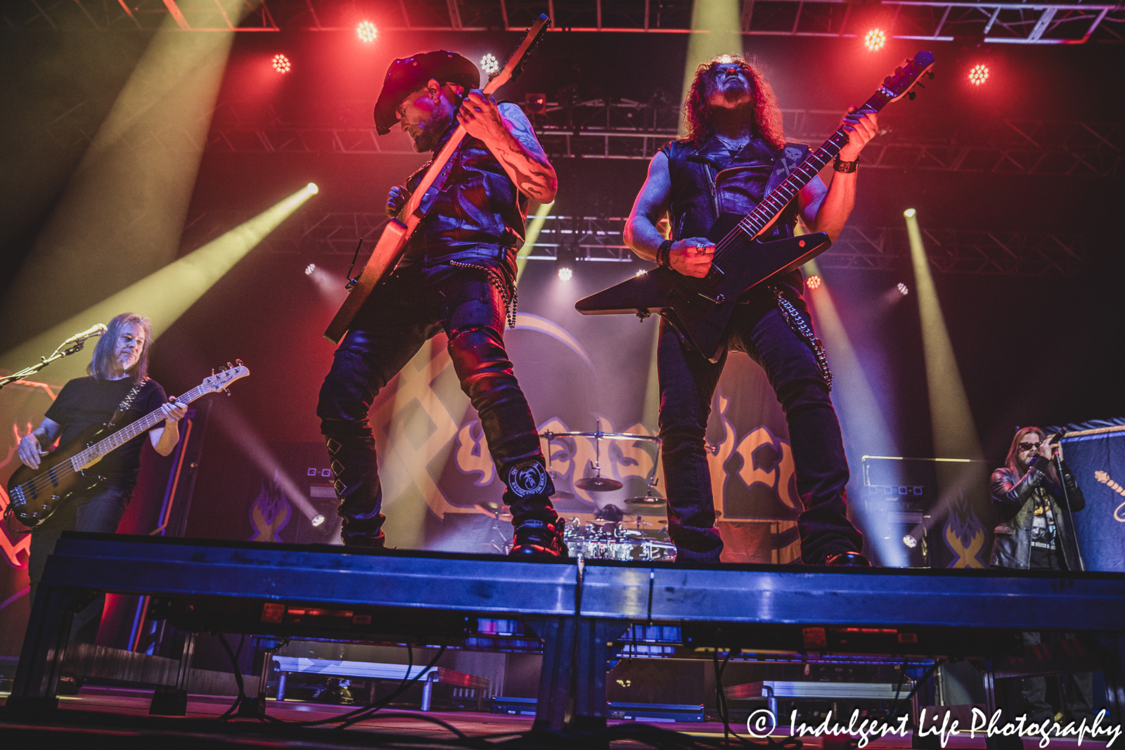 Queensrÿche band members performing "Blinded" live together at Star Pavilion inside of Ameristar Casino in Kansas City, MO on April 5, 2024.
