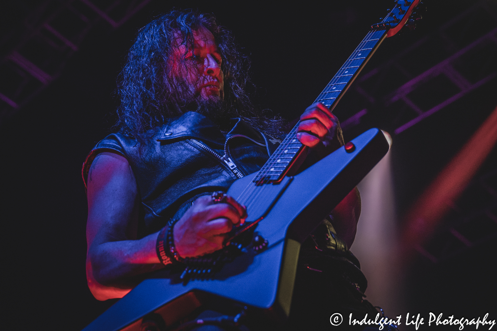 Queensrÿche guitarist and founding member Michael Wilton live in concert at Ameristar Casino's Star Pavilion in Kansas City, MO on April 5, 2024.