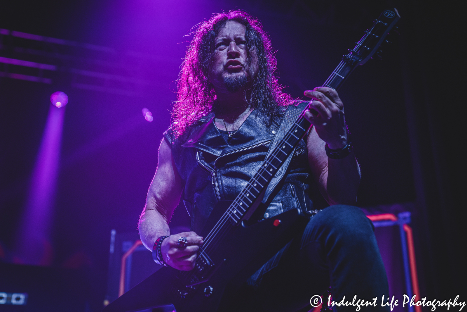 Founding member and guitarist Michael Wilton of Queensrÿche live in concert at Star Pavilion inside of Ameristar Casino in Kansas City, MO on April 5, 2024.