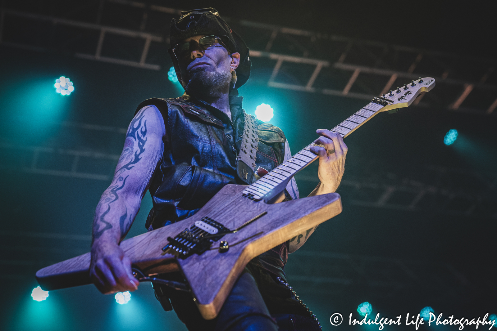 Queensrÿche guitarist Mike Stone live in concert at Star Pavilion inside of Ameristar Casino in Kansas City, MO on April 5, 2024.