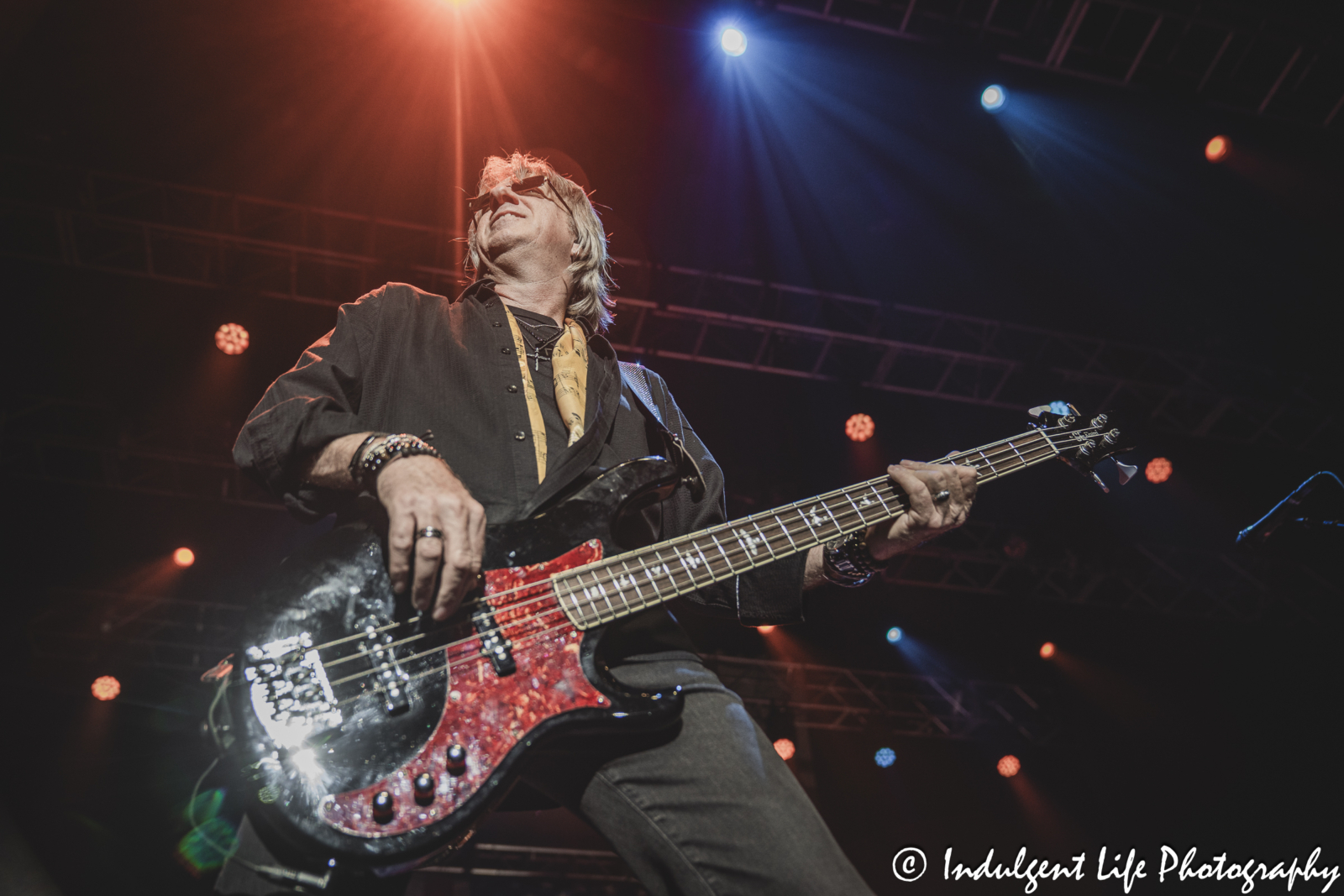 Bass guitar player Rodney O'Quinn performing live at Ameristar Casino's Star Pavilion in Kansas City, MO on March 15, 2025.