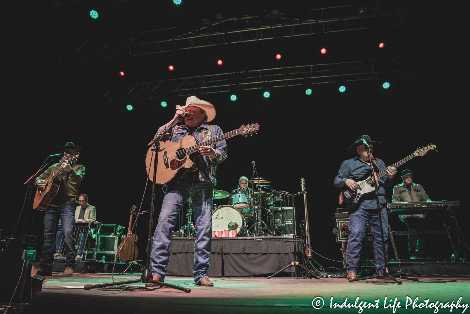 Mark Chesnutt performing with his band at Star Pavilion inside of Ameristar Casino in Kansas City, MO on March 7, 2025.
