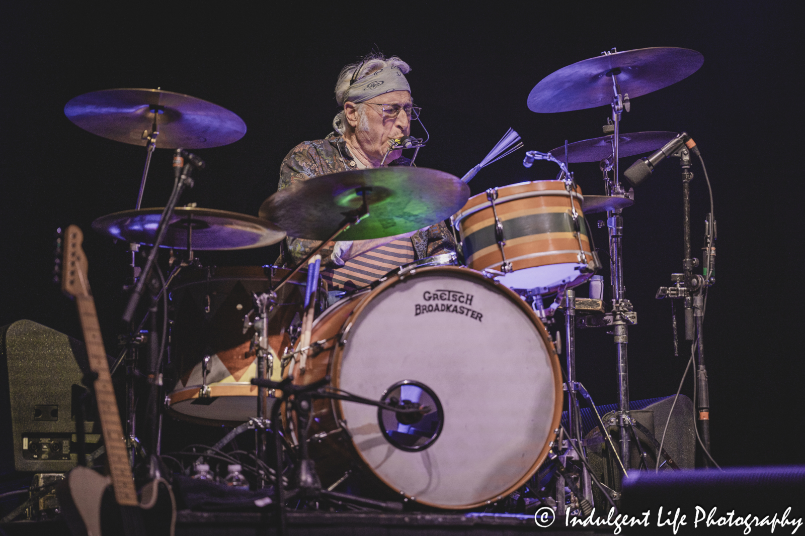 Nitty Gritty Dirt Band drummer Jimmie Fadden live in concert at Ameristar Casino's Star Pavilion in Kansas City, MO on March 22, 2025.